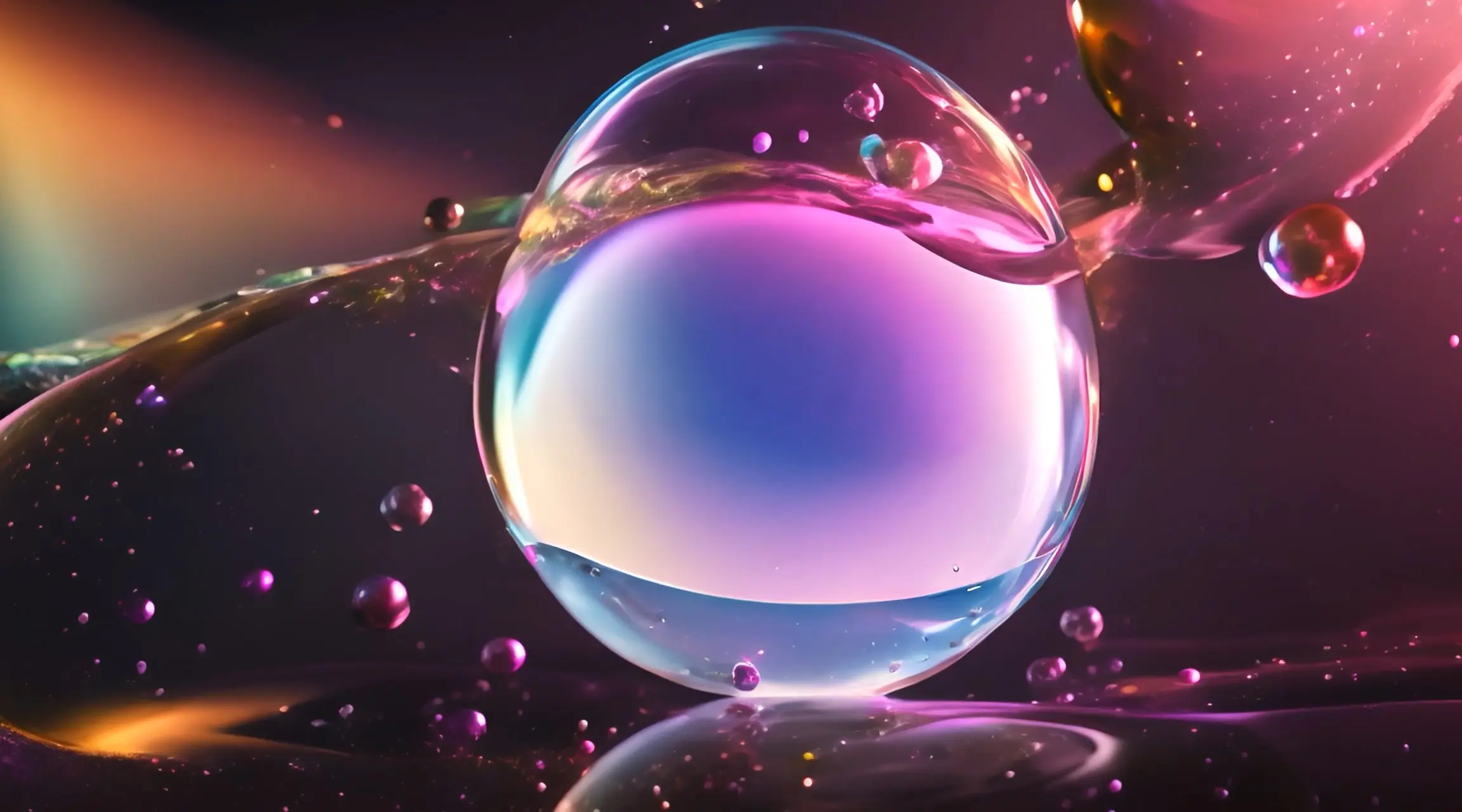 Luminous Orb Colorful Bubble Stock Video